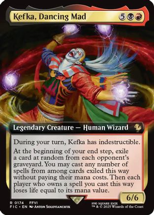Kefka, Dancing Mad (Extended Art) (FIC-174) - Commander: FINAL FANTASY - Magic The Gathering