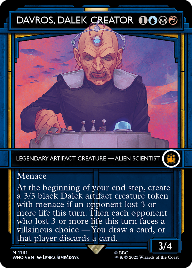 FOIL Davros, Dalek Creator (Showcase) (Surge Foil) (WHO-1131) - Doctor Who - Magic The Gathering