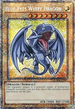 STARLIGHT RARE Blue-Eyes White Dragon (Starlight Rare) (BLMM-EN001) - Battles of Legend: Monster Mayhem 1st Edition