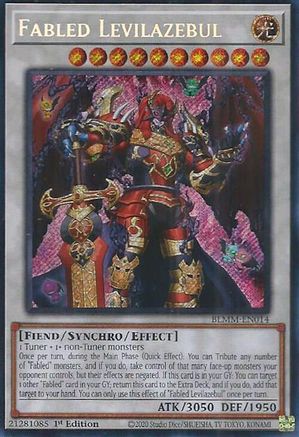 SECRET RARE Fabled Levilazebul (BLMM-EN014) - Battles of Legend: Monster Mayhem 1st Edition