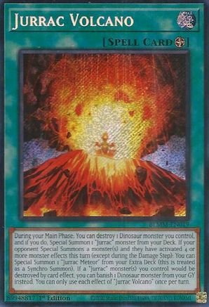 SECRET RARE Jurrac Volcano (BLMM-EN019) - Battles of Legend: Monster Mayhem 1st Edition