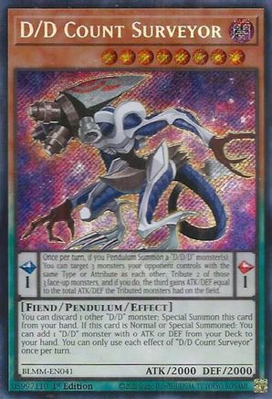 SECRET RARE D/D Count Surveyor (BLMM-EN041) - Battles of Legend: Monster Mayhem 1st Edition