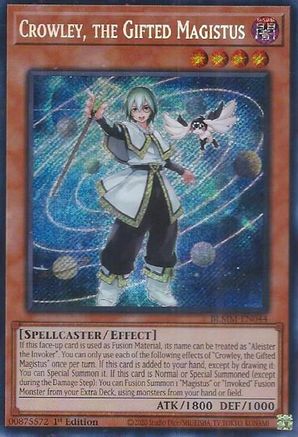SECRET RARE Crowley, the Gifted Magistus (BLMM-EN044) - Battles of Legend: Monster Mayhem 1st Edition