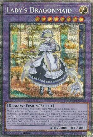 STARLIGHT RARE Lady's Dragonmaid (Starlight Rare) (BLMM-EN049) - Battles of Legend: Monster Mayhem 1st Edition