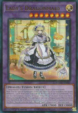 ULTRA RARE Lady's Dragonmaid (BLMM-EN049) - Battles of Legend: Monster Mayhem 1st Edition