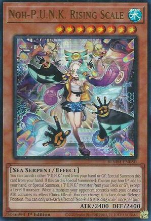 ULTRA RARE Noh-P.U.N.K. Rising Scale (BLMM-EN050) - Battles of Legend: Monster Mayhem 1st Edition