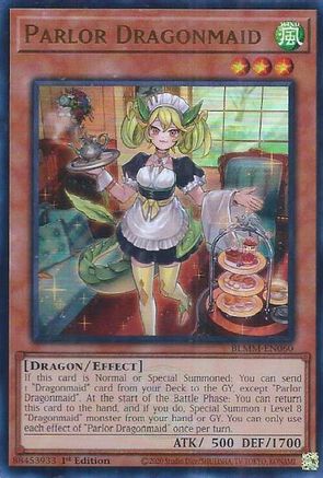 ULTRA RARE Parlor Dragonmaid (BLMM-EN060) - Battles of Legend: Monster Mayhem 1st Edition