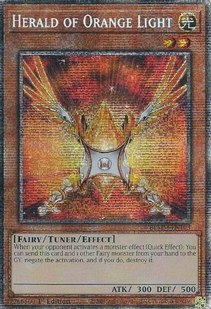 STARLIGHT RARE Herald of Orange Light (Starlight Rare) (BLMM-EN103) - Battles of Legend: Monster Mayhem 1st Edition