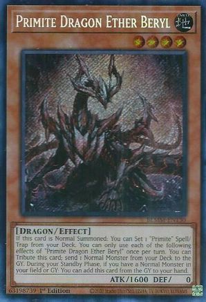 SECRET RARE Primite Dragon Ether Beryl (BLMM-EN130) - Battles of Legend: Monster Mayhem 1st Edition