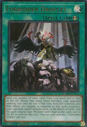 ULTRA RARE Forbidden Droplet (BLMM-EN171) - Battles of Legend: Monster Mayhem 1st Edition