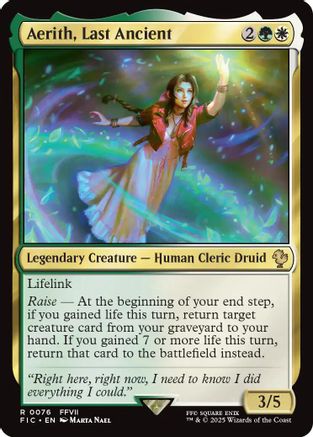 FOIL Aerith, Last Ancient (Surge Foil) (FIC-076) - Commander: FINAL FANTASY - Magic The Gathering