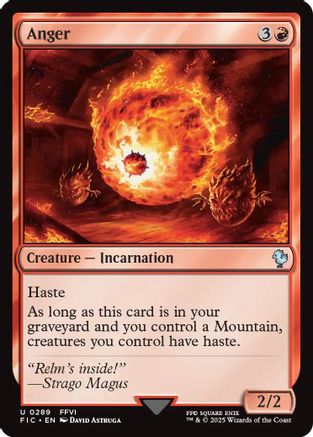FOIL Anger (Surge Foil) (FIC-289) - Commander: FINAL FANTASY - Magic The Gathering