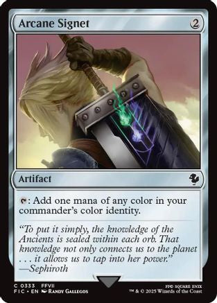 FOIL Arcane Signet (0333) (Surge Foil) (FIC-333) - Commander: FINAL FANTASY - Magic The Gathering
