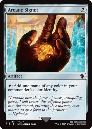 FOIL Arcane Signet (0335) (Surge Foil) (FIC-335) - Commander: FINAL FANTASY - Magic The Gathering
