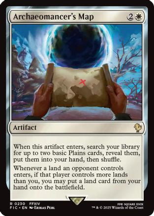 FOIL Archaeomancer's Map (Surge Foil) (FIC-230) - Commander: FINAL FANTASY - Magic The Gathering