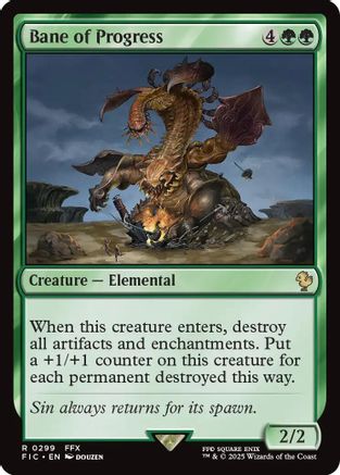FOIL Bane of Progress (Surge Foil) (FIC-299) - Commander: FINAL FANTASY - Magic The Gathering