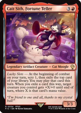 FOIL Cait Sith, Fortune Teller (Surge Foil) (FIC-054) - Commander: FINAL FANTASY - Magic The Gathering
