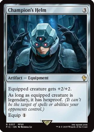 FOIL Champion's Helm (Surge Foil) (FIC-337) - Commander: FINAL FANTASY - Magic The Gathering
