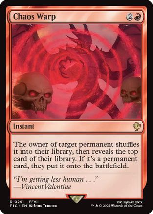 FOIL Chaos Warp (Surge Foil) (FIC-291) - Commander: FINAL FANTASY - Magic The Gathering