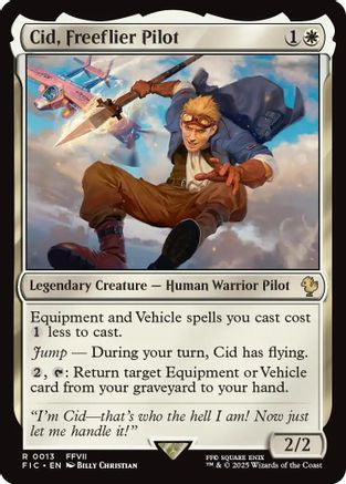 FOIL Cid, Freeflier Pilot (Surge Foil) (FIC-013) - Commander: FINAL FANTASY - Magic The Gathering