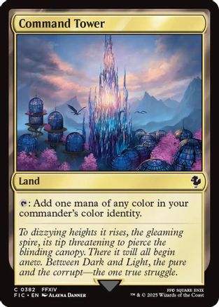 FOIL Command Tower (0382) (Surge Foil) (FIC-382) - Commander: FINAL FANTASY - Magic The Gathering