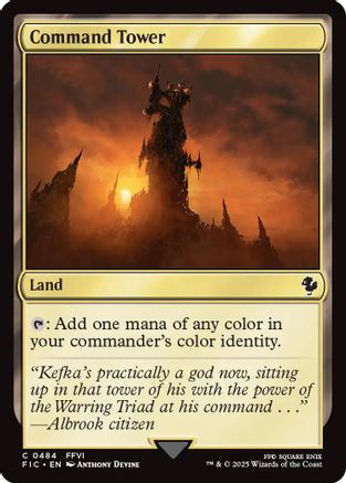 FOIL Command Tower (0484) (Surge Foil) (FIC-484) - Commander: FINAL FANTASY - Magic The Gathering