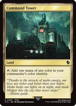 FOIL Command Tower (0485) (Surge Foil) (FIC-485) - Commander: FINAL FANTASY - Magic The Gathering