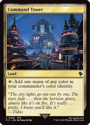 FOIL Command Tower (0486) (Surge Foil) (FIC-486) - Commander: FINAL FANTASY - Magic The Gathering