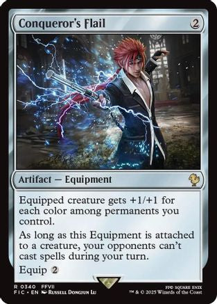 FOIL Conqueror's Flail (Surge Foil) (FIC-340) - Commander: FINAL FANTASY - Magic The Gathering