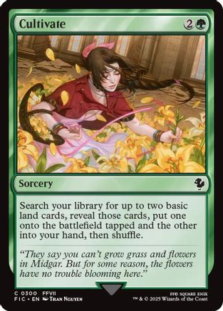 FOIL Cultivate (Surge Foil) (FIC-300) - Commander: FINAL FANTASY - Magic The Gathering
