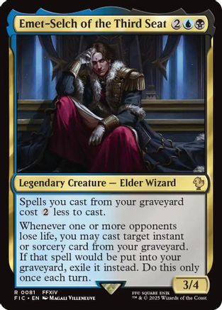 FOIL Emet-Selch of the Third Seat (Surge Foil) (FIC-081) - Commander: FINAL FANTASY - Magic The Gathering