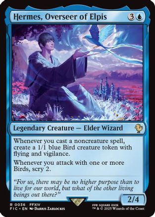FOIL Hermes, Overseer of Elpis (Surge Foil) (FIC-036) - Commander: FINAL FANTASY - Magic The Gathering