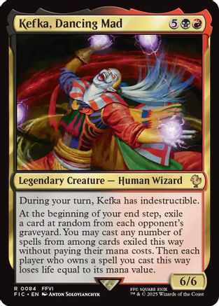 FOIL Kefka, Dancing Mad (Surge Foil) (FIC-084) - Commander: FINAL FANTASY - Magic The Gathering