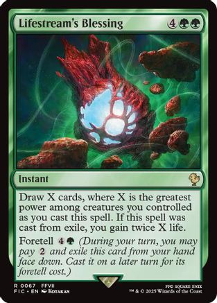 FOIL Lifestream's Blessing (Surge Foil) (FIC-067) - Commander: FINAL FANTASY - Magic The Gathering