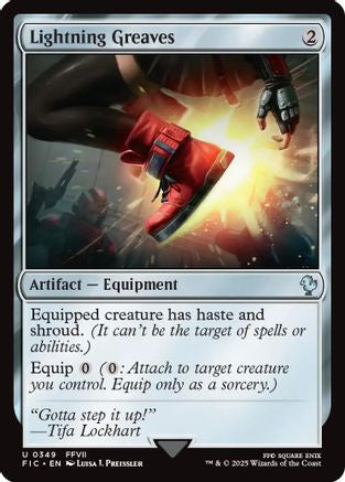 FOIL Lightning Greaves (Surge Foil) (FIC-349) - Commander: FINAL FANTASY - Magic The Gathering