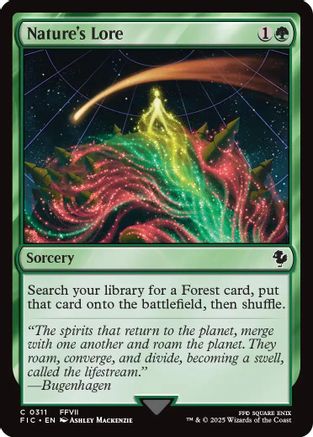 FOIL Nature's Lore (Surge Foil) (FIC-311) - Commander: FINAL FANTASY - Magic The Gathering