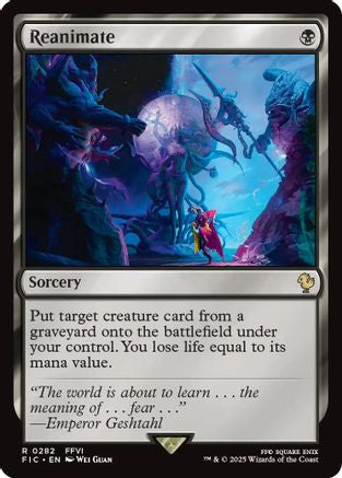 FOIL Reanimate (Surge Foil) (FIC-282) - Commander: FINAL FANTASY - Magic The Gathering