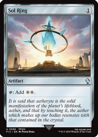 FOIL Sol Ring (0359) (Surge Foil) (FIC-359) - Commander: FINAL FANTASY - Magic The Gathering