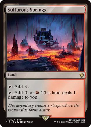 FOIL Sulfurous Springs (Surge Foil) (FIC-427) - Commander: FINAL FANTASY - Magic The Gathering