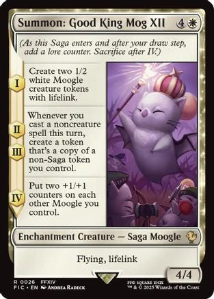 FOIL Summon: Good King Mog XII (Surge Foil) (FIC-026) - Commander: FINAL FANTASY - Magic The Gathering