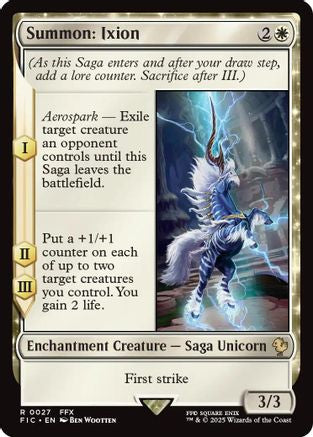FOIL Summon: Ixion (Surge Foil) (FIC-027) - Commander: FINAL FANTASY - Magic The Gathering