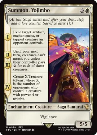 FOIL Summon: Yojimbo (Surge Foil) (FIC-028) - Commander: FINAL FANTASY - Magic The Gathering