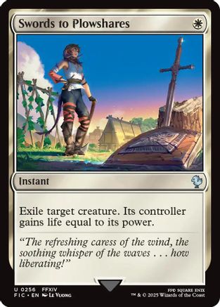 FOIL Swords to Plowshares (Surge Foil) (FIC-256) - Commander: FINAL FANTASY - Magic The Gathering