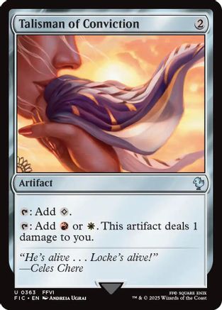 FOIL Talisman of Conviction (Surge Foil) (FIC-363) - Commander: FINAL FANTASY - Magic The Gathering