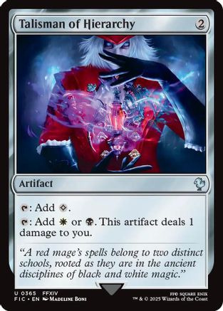 FOIL Talisman of Hierarchy (Surge Foil) (FIC-365) - Commander: FINAL FANTASY - Magic The Gathering