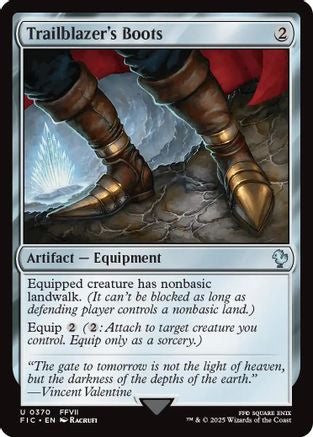 FOIL Trailblazer's Boots (Surge Foil) (FIC-370) - Commander: FINAL FANTASY - Magic The Gathering