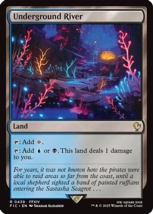 FOIL Underground River (Surge Foil) (FIC-439) - Commander: FINAL FANTASY - Magic The Gathering