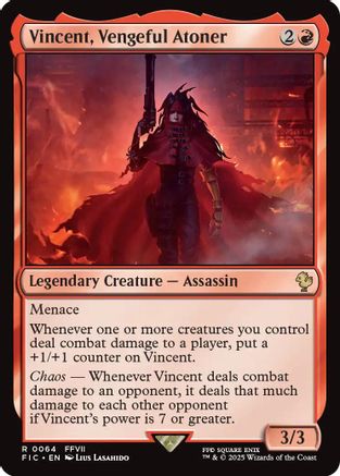 FOIL Vincent, Vengeful Atoner (Surge Foil) (FIC-064) - Commander: FINAL FANTASY - Magic The Gathering