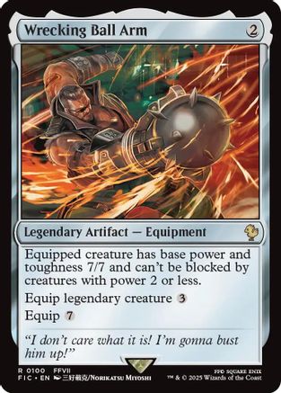 FOIL Wrecking Ball Arm (Surge Foil) (FIC-100) - Commander: FINAL FANTASY - Magic The Gathering