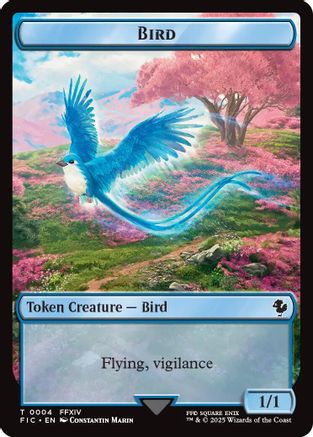 FOIL Bird // Hero (0029) Double-Sided Token (Surge Foil) (FIC-4 // 29) - Commander: FINAL FANTASY - Magic The Gathering
